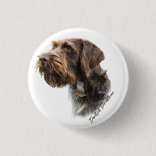 German Wirehaired Pointer     1 Inch Round Button