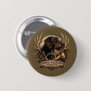 German Wirehaired Pointer 2 Inch Round Button