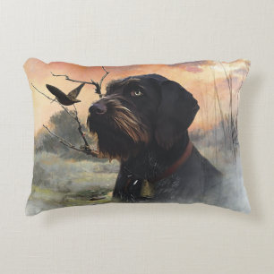 German Wirehaired Pointer Accent Pillow