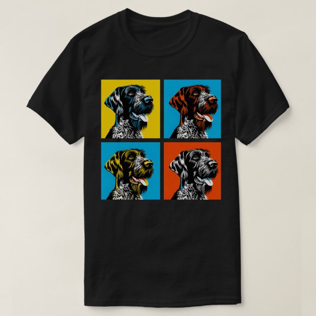 German Wirehaired Pointer Art Dog Lover Gifts 4 T-Shirt (Design Front)