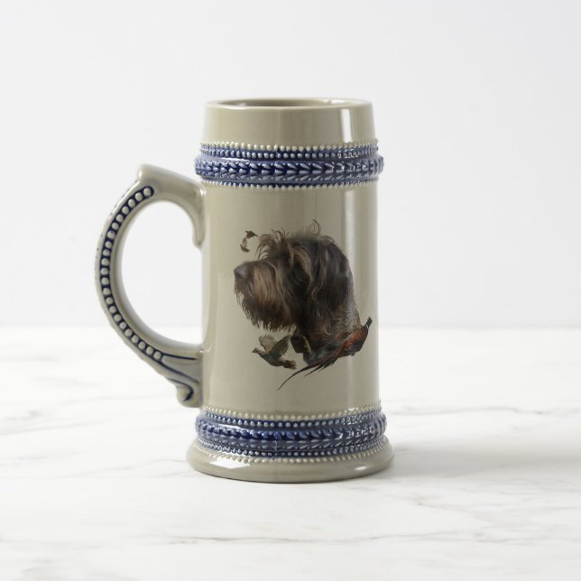 German Wirehaired Pointer   Beer Stein (Left)