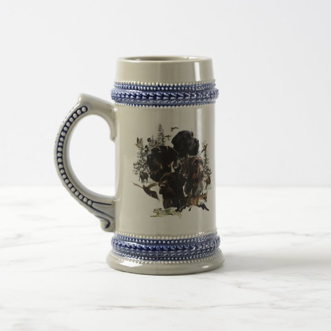  German Wirehaired Pointer     Beer Stein (Left)
