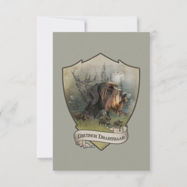 German Wirehaired Pointer, Boar Hunting   (Front)