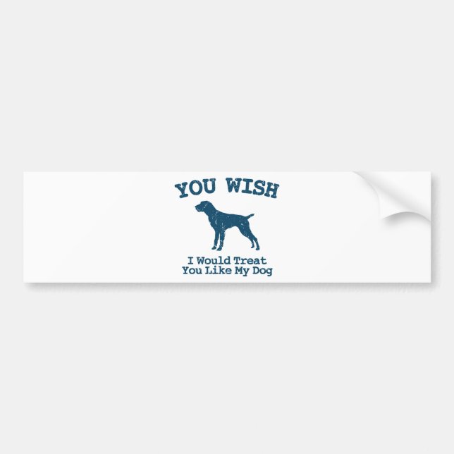 German Wirehaired Pointer Bumper Sticker (Front)