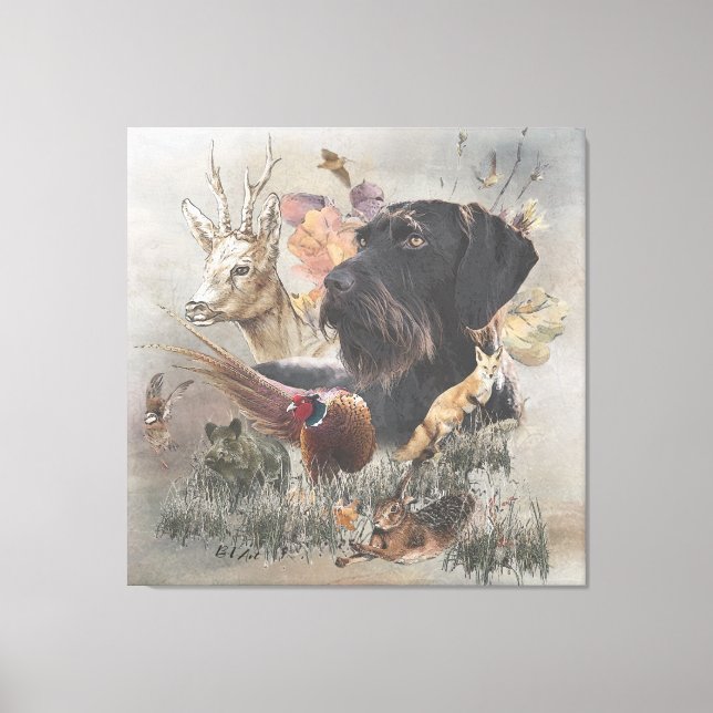 German Wirehaired Pointer    Canvas Print (Front)
