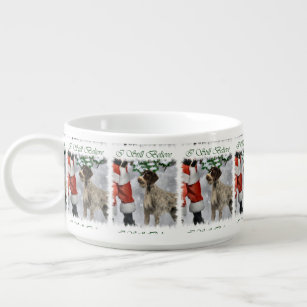German Wirehaired Pointer Christmas Bowl