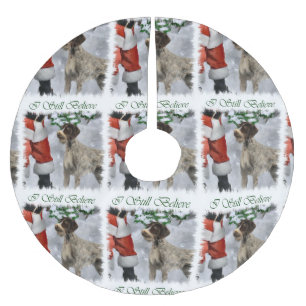 German Wirehaired Pointer Christmas Brushed Polyester Tree Skirt