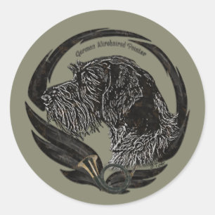 German Wirehaired Pointer   Classic Round Sticker