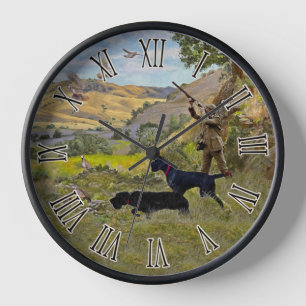German Wirehaired Pointer Clock