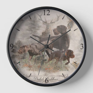  German Wirehaired Pointer     Clock