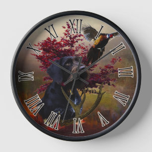 German Wirehaired Pointer Clock