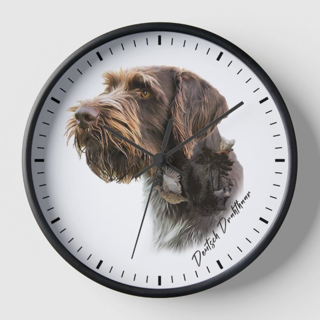  German Wirehaired Pointer     Clock (Front)