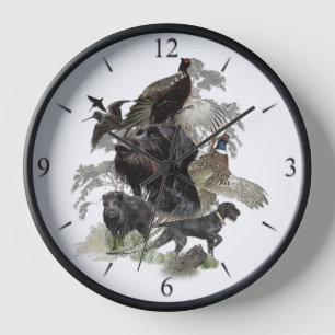 German Wirehaired Pointer Clock