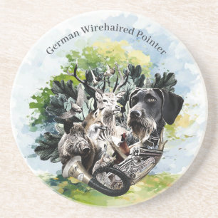 German Wirehaired Pointer Coaster
