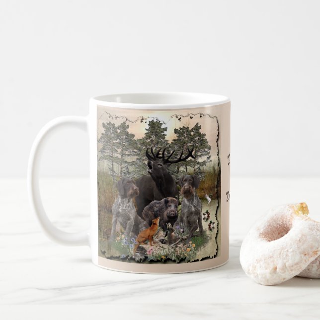  German Wirehaired Pointer     Coffee Mug (With Donut)