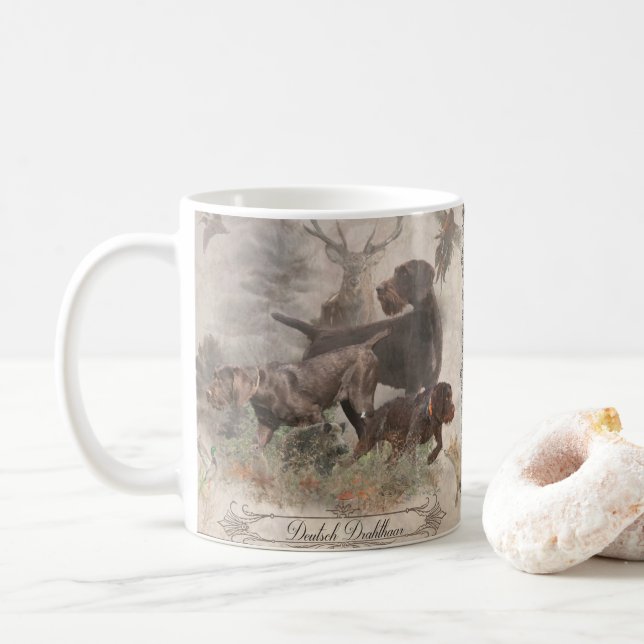 German Wirehaired Pointer   Coffee Mug (With Donut)