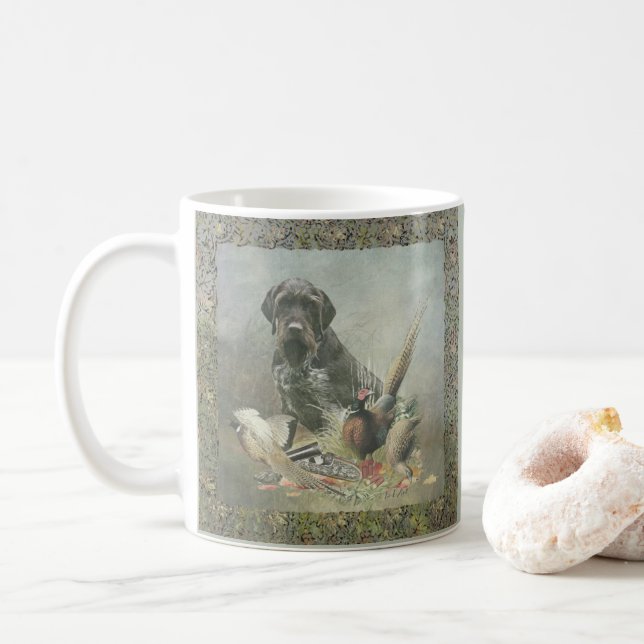 German Wirehaired Pointer Coffee Mug (With Donut)