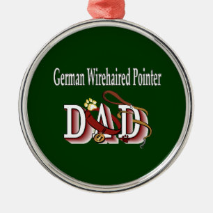 German Wirehaired Pointer Dad Metal Ornament