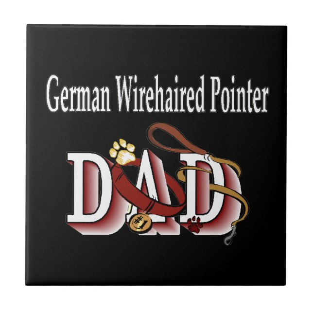 German Wirehaired Pointer Dad Tile (Front)
