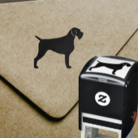 German Wirehaired Pointer Dog Breed Silhouette