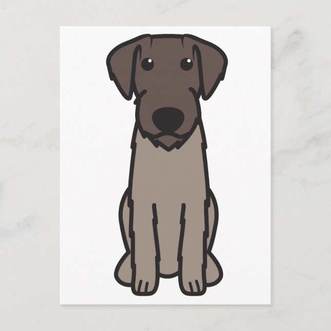 German Wirehaired Pointer Dog Cartoon Postcard (Front)