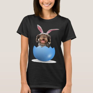 German Wirehaired Pointer Dog Easter Bunny Egg Hun T-Shirt
