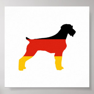 german wirehaired pointer flag silo germany-flag.p poster