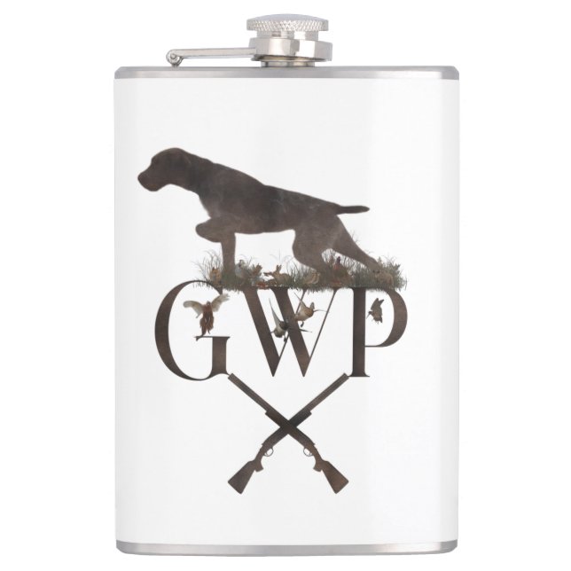 German Wirehaired Pointer    Flask (Front)