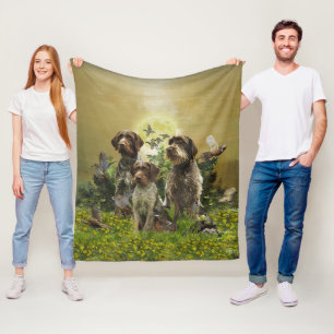 German Wirehaired Pointer Fleece Blanket