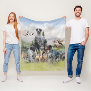 German Wirehaired Pointer Fleece Blanket