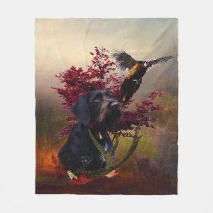 German Wirehaired Pointer Fleece Blanket