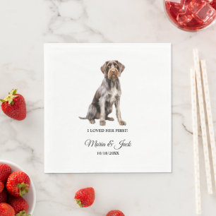 German Wirehaired Pointer Full Colour Pet Wedding Napkin