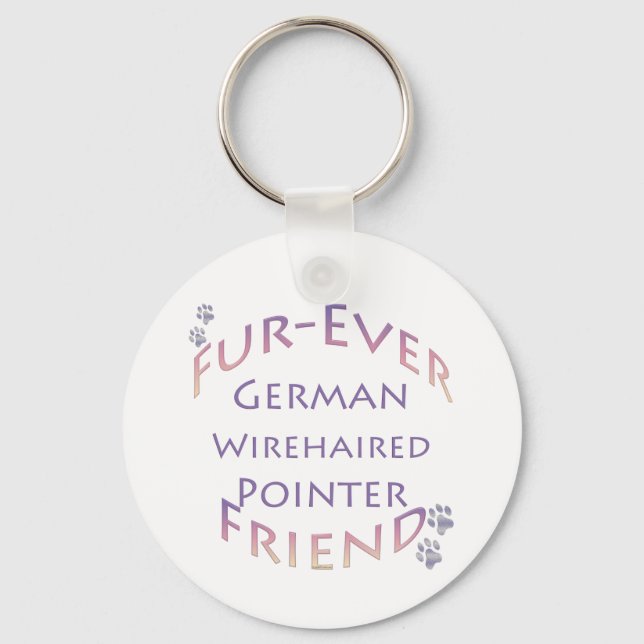 German Wirehaired Pointer Furever Keychain (Front)