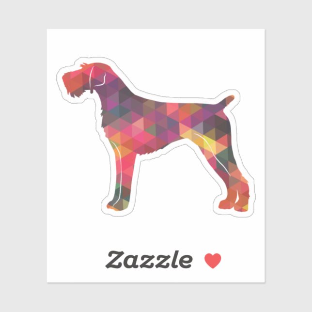 German Wirehaired Pointer Geo Silhouette Multi (Sheet)
