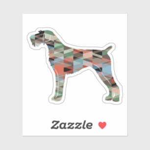 German Wirehaired Pointer Geo Silhouette Plaid