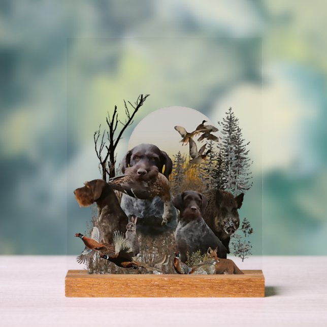 German Wirehaired Pointer, GWP Acrylic Sign (Neutral)