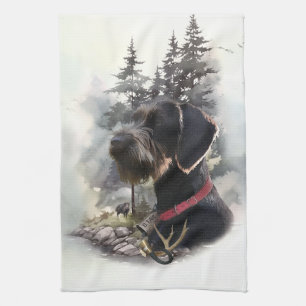 German Wirehaired Pointer, GWP Kitchen Towel