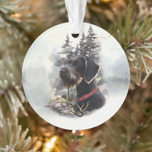 German Wirehaired Pointer, GWP Ornament (Tree)