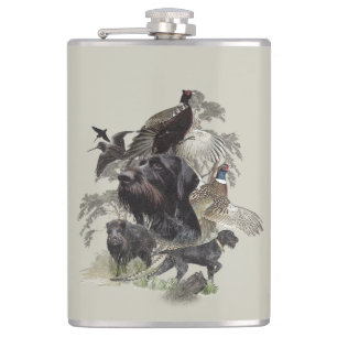 German Wirehaired Pointer   Hip Flask
