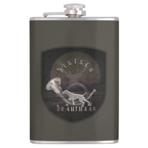 German Wirehaired Pointer Hip Flask