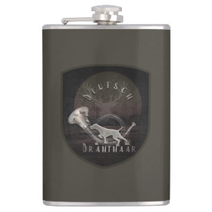 German Wirehaired Pointer Hip Flask