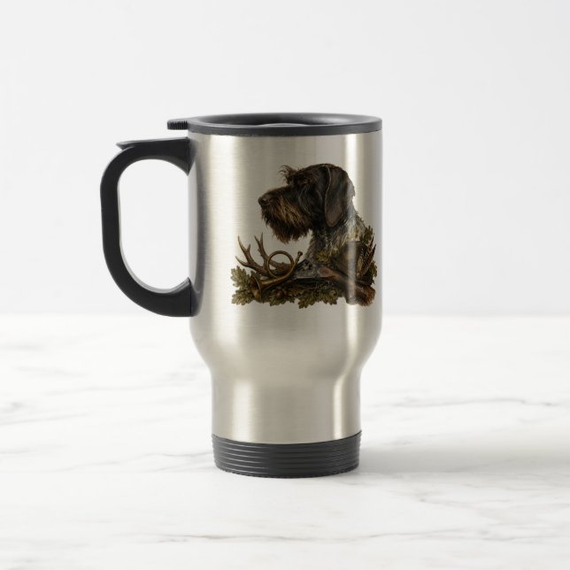 German Wirehaired Pointer – Hunting Collection Travel Mug (Left)