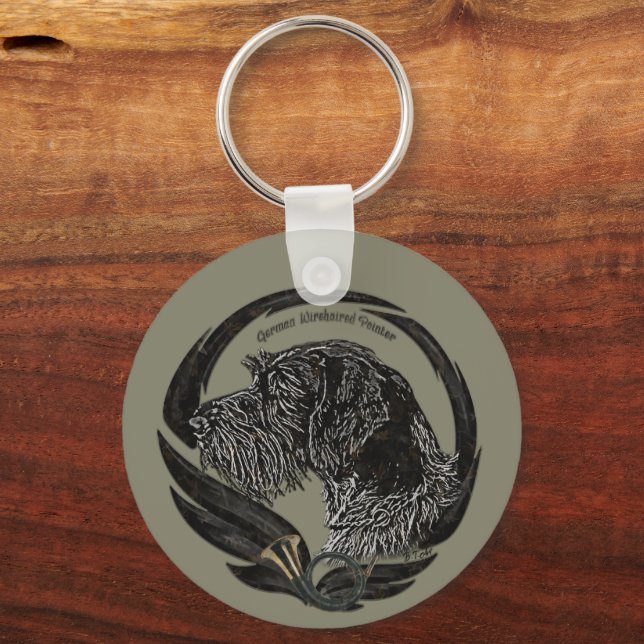 German Wirehaired Pointer   Keychain (Back)