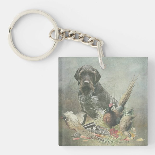 German Wirehaired Pointer    Keychain (Front)