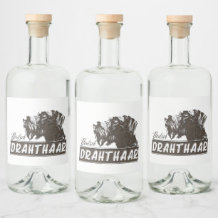  German Wirehaired Pointer Liquor Bottle Label