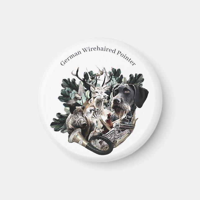 German Wirehaired Pointer Magnet (Front)