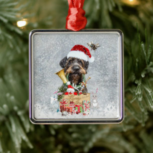 German Wirehaired Pointer Metal Ornament