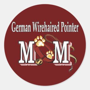 German Wirehaired Pointer Mom Gifts Classic Round Sticker
