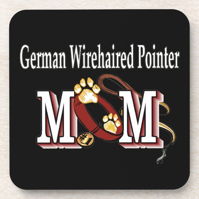 German Wirehaired Pointer Mom Gifts Coaster (Front)