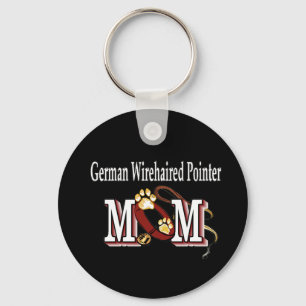 German Wirehaired Pointer Mom Gifts Keychain